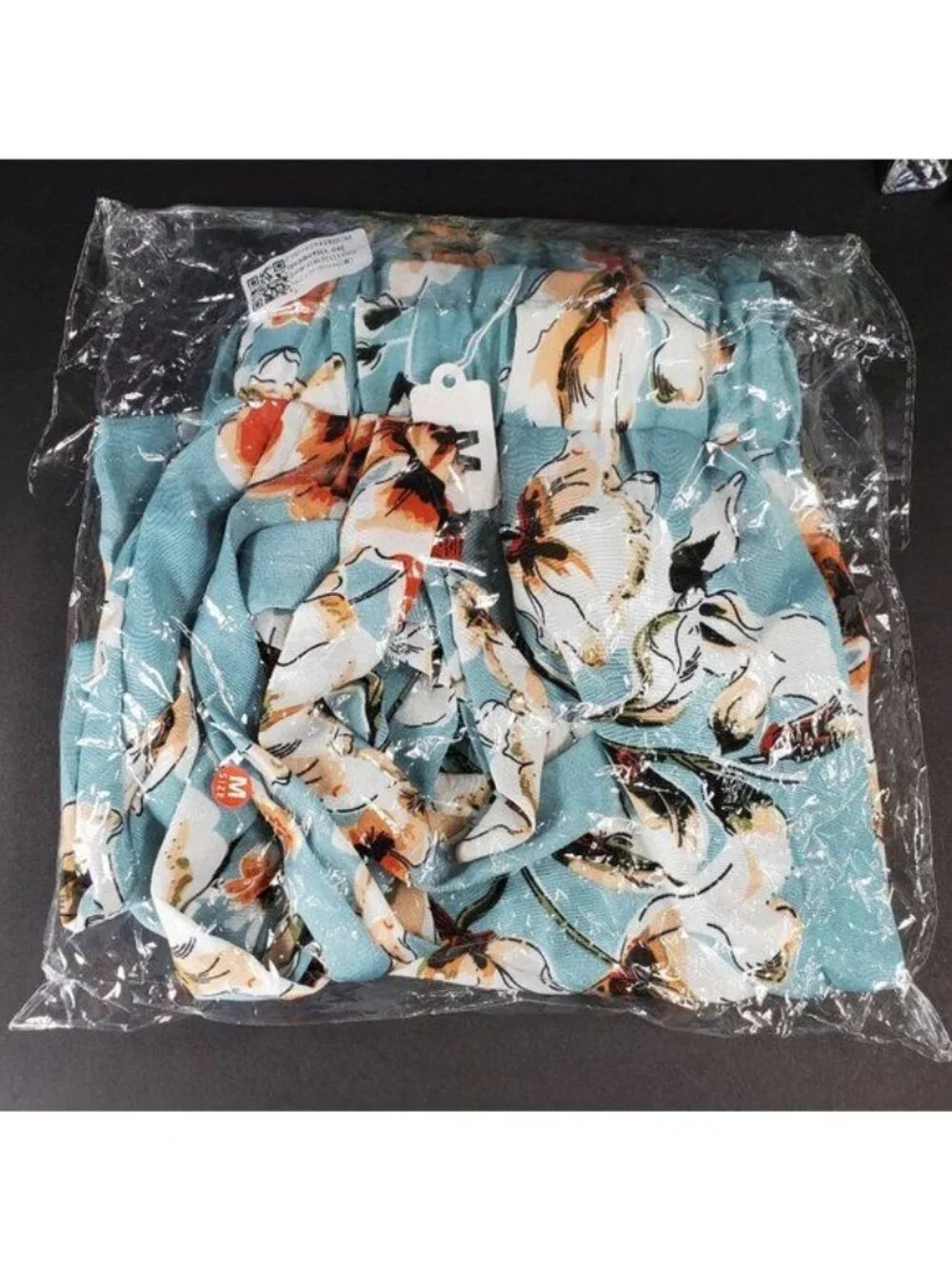 None floral teal